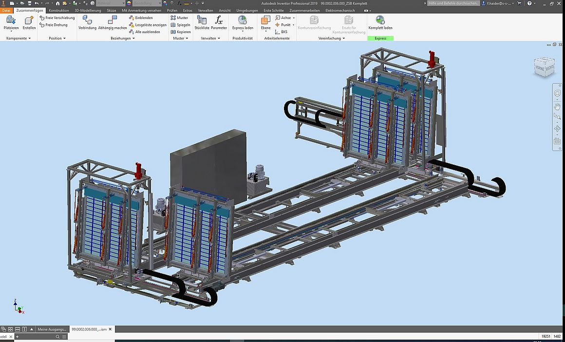 Sondermaschinen CAD Screenshot